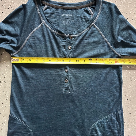 Wool& Georgia Henley Merino Wool Blend Dress Size Extra Small Wooland - Picture 10 of 11